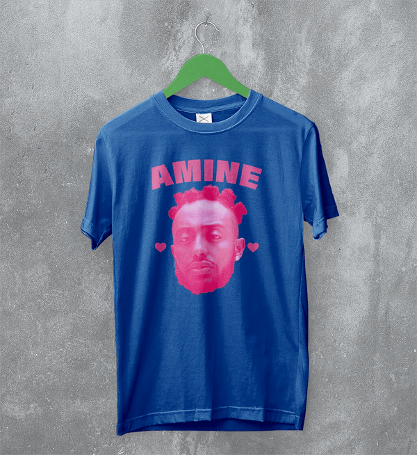 Retro Amine T-Shirt Rapper Amine Shirt Vintage Aminé Hiphop Rap Music Tee - Royal Blue - WorldWideShirt