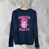 Retro Anita Baker Sweatshirt Jazz Anita Baker Lover Shirt Vintage Soul Music Crewneck - Navy Blue - WorldWideShirt