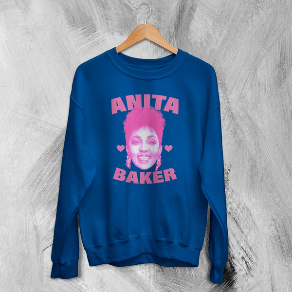 Retro Anita Baker Sweatshirt Jazz Anita Baker Lover Shirt Vintage Soul Music Crewneck - Royal Blue - WorldWideShirt