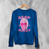 Retro Asap Rocky Sweatshirt Vintage Flacko ASAP Rocky Rap Shirt Hiphop Crewneck - Royal Blue - WorldWideShirt