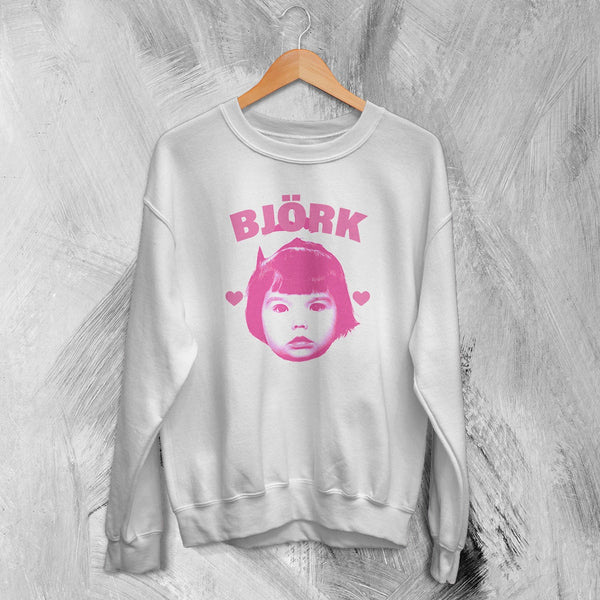 Retro Bjork Sweatshirt Pop Bjork Shirt Vintage Greatest Hits Graphic Crewneck - White - WorldWideShirt