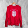 Retro Britney Spears Sweatshirt Britney Spears Pop Princess Shirt Vintage Music Crewneck - Red - WorldWideShirt