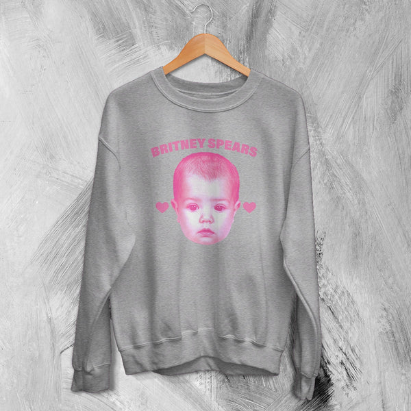 Retro Britney Spears Sweatshirt Britney Spears Pop Princess Shirt Vintage Music Crewneck - Sport Grey - WorldWideShirt