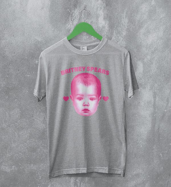 Retro Britney Spears T-Shirt Britney Spears Pop Princess Shirt Vintage Music Tee - Sport Grey - WorldWideShirt