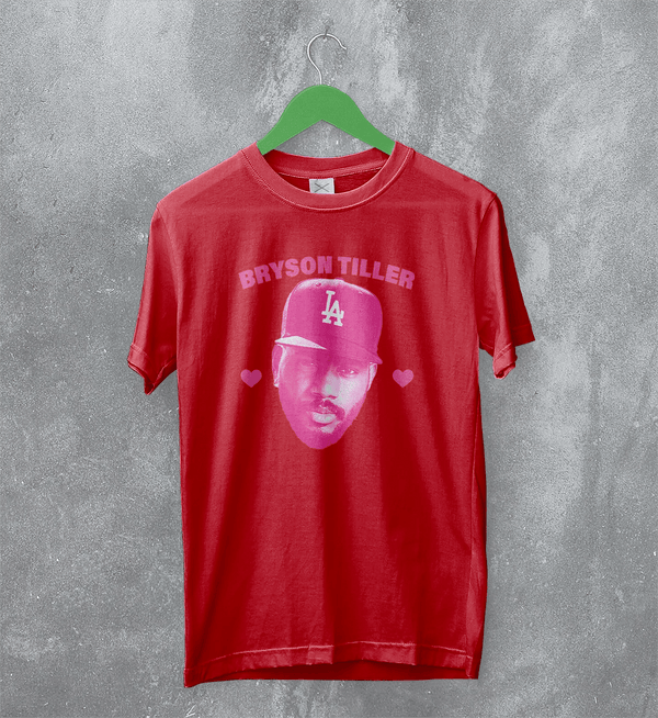 Retro Bryson Tiller T-Shirt Rapper Bryson Tiller Shirt Vintage Rap Fans Tee - Red - WorldWideShirt