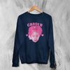 Retro Cardi B Sweatshirt Rap Cardi B Concert Shirt Music Rapper Crewneck - Navy Blue - WorldWideShirt