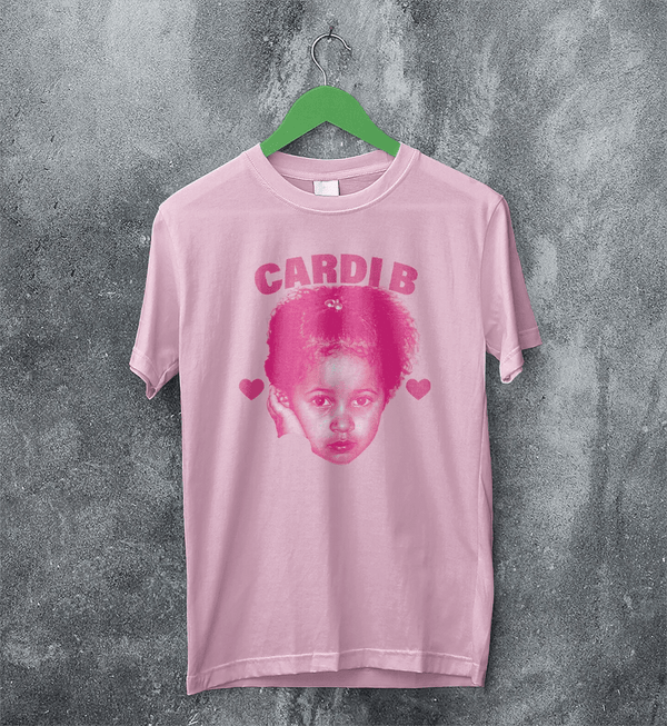 Retro Cardi B T-Shirt Rap Cardi B Concert Shirt Music Rapper Tee - Light Pink - WorldWideShirt