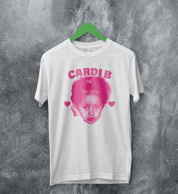 Retro Cardi B T-Shirt Rap Cardi B Concert Shirt Music Rapper Tee - White - WorldWideShirt