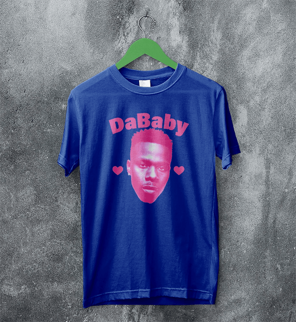 Retro DaBaby T-Shirt HipHop DaBaby Fans Shirt Vintage Baby Rapper Music Tee - Royal Blue - WorldWideShirt