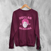 Retro Declan McKenna Sweatshirt Rock Face Declan McKenna Shirt Pop Rock Crewneck - Red Maroon - WorldWideShirt