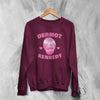 Retro Dermot Kennedy Sweatshirt Pop Dermot Kennedy Face Shirt Vintage Irish Singer Crewneck - Red Maroon - WorldWideShirt