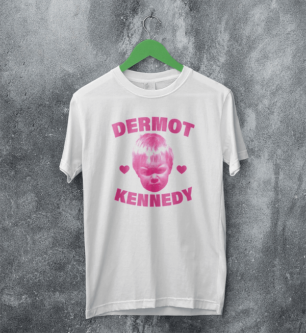 Retro Dermot Kennedy T-Shirt Pop Dermot Kennedy Face Shirt Vintage Irish Singer Tee - White - WorldWideShirt