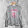 Retro Doja Cat Sweatshirt Rap Meme Face Doja Cat Shirt Pop Music Rapper Crewneck - Sport Grey - WorldWideShirt