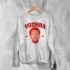 Retro Vozinha Sweatshirt, Vintage Vozinha Face Shirt, Goalkeeper Soccer Legend Crewneck - White - WorldWideShirt