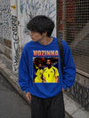 Retro Vozinha Sweatshirt, Vozinha Goalkeeper Shirt, Vintage Soccer Legend Crewneck - Royal Blue - WorldWideShirt