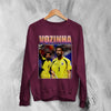 Retro Vozinha Sweatshirt, Vozinha Goalkeeper Shirt, Vintage Soccer Legend Crewneck - Red Maroon - WorldWideShirt