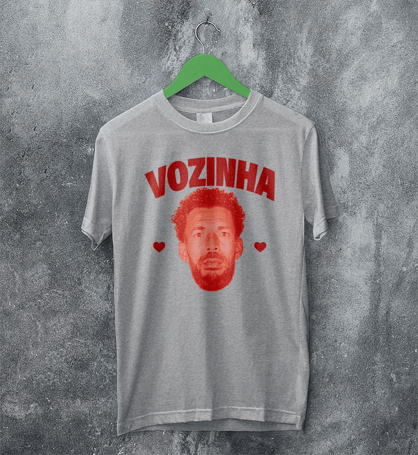 Retro Vozinha T-Shirt, Vintage Vozinha Face Shirt, Goalkeeper Soccer Legend Tee - Sport Grey - WorldWideShirt