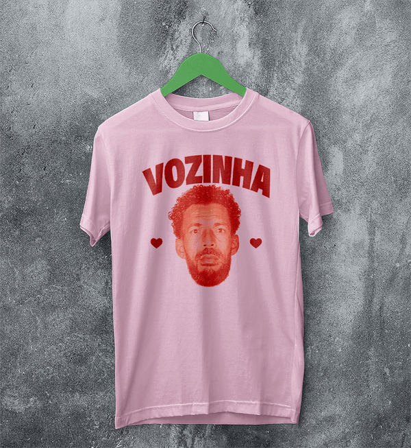 Retro Vozinha T-Shirt, Vintage Vozinha Face Shirt, Goalkeeper Soccer Legend Tee - Light Pink - WorldWideShirt