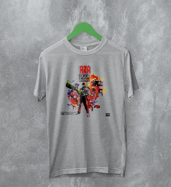 RZA Bobby Digital in Stereo T-Shirt Rap RZA Shirt Album 90s Music Merch - Sport Grey - WorldWideShirt
