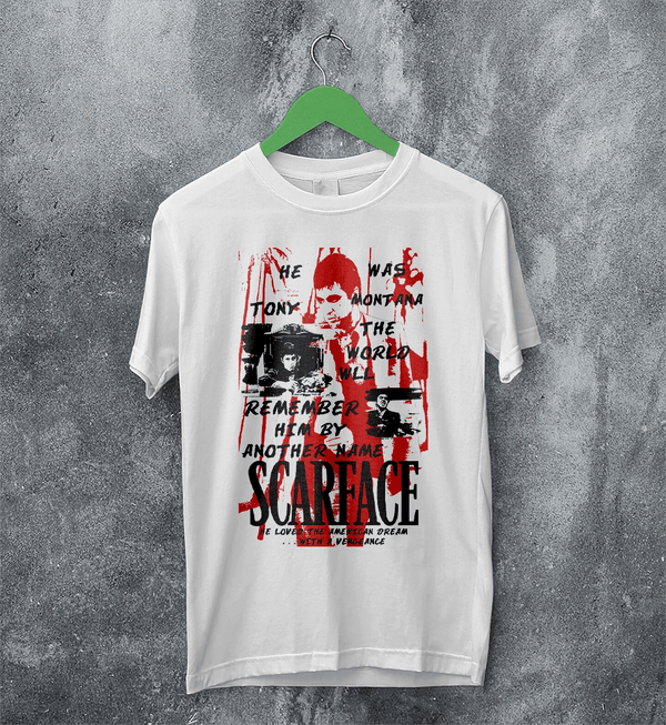 Scarface World Is Yours T-Shirt Tony Montana Scarface Shirt Vintage Movie Tee - White - WorldWideShirt