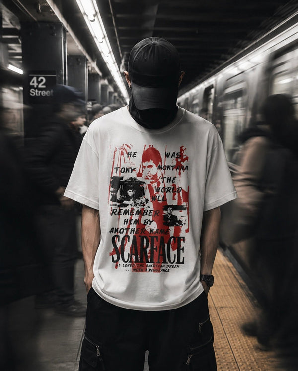 Scarface World Is Yours T-Shirt Tony Montana Scarface Shirt Vintage Movie Tee - White - WorldWideShirt