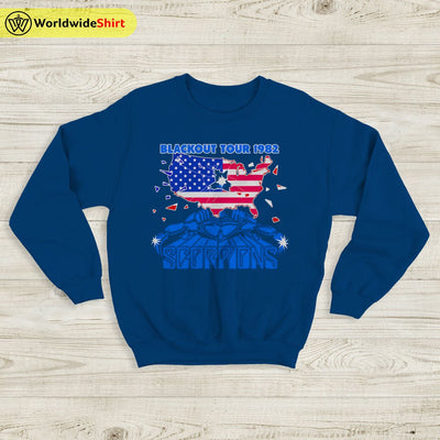 Scorpions Blackout 1982 US Tour Sweatshirt Scorpions Shirt Band Shirt - WorldWideShirt