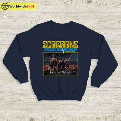 Scorpions Rock Believer 2022 Tour Sweatshirt Scorpions Shirt Band Shirt - WorldWideShirt