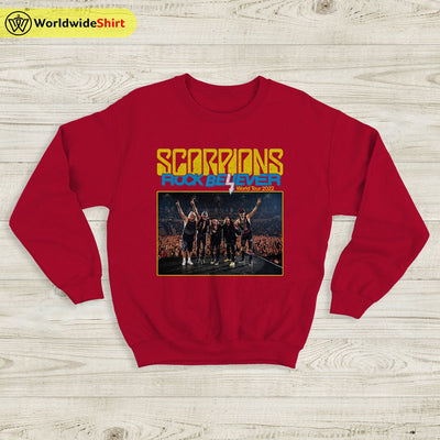 Scorpions Rock Believer 2022 Tour Sweatshirt Scorpions Shirt Band Shirt - WorldWideShirt