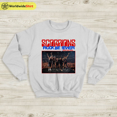 Scorpions Rock Believer 2022 Tour Sweatshirt Scorpions Shirt Band Shirt - WorldWideShirt