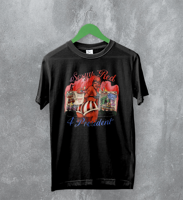 Sexyy Red Tour T-Shirt In Sexyy We Trust Shirt Sexyy Red For President Tee - Black - WorldWideShirt