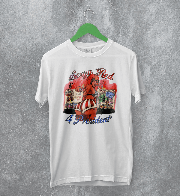 Sexyy Red Tour T-Shirt In Sexyy We Trust Shirt Sexyy Red For President Tee - White - WorldWideShirt