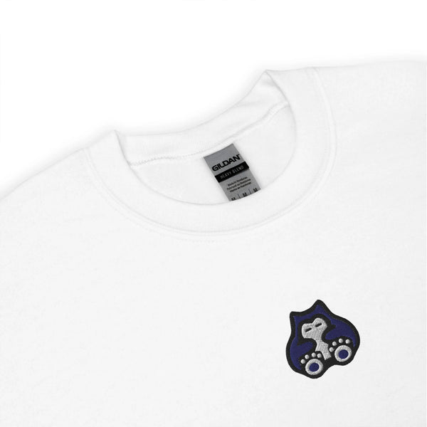 Snorlax Embroidered Pokémon Sweatshirt – Minimalist Gen 1 Style - White - WorldWideShirt