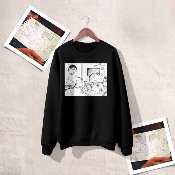 Spider Comic Fans Sweatshirt Spider Home Movie Shirt Superhero Crewneck - Black - WorldWideShirt