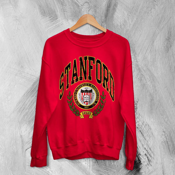 STANFORD University Sweatshirt National Universities Logo Shirt Stanford Merch - Red - WorldWideShirt