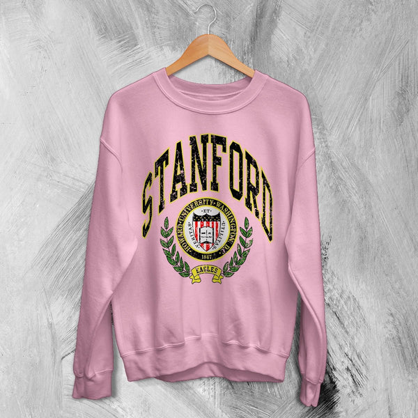 STANFORD University Sweatshirt National Universities Logo Shirt Stanford Merch - Light Pink - WorldWideShirt