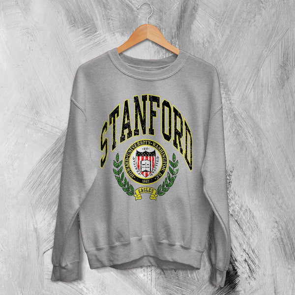 STANFORD University Sweatshirt National Universities Logo Shirt Stanford Merch - Sport Grey - WorldWideShirt