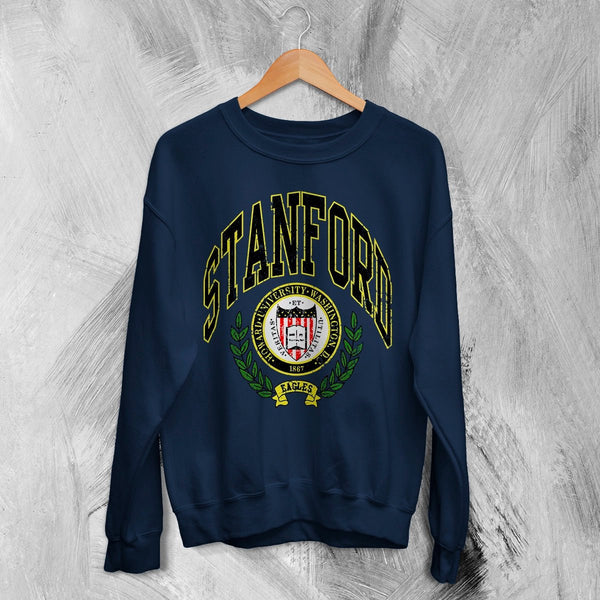 STANFORD University Sweatshirt National Universities Logo Shirt Stanford Merch - Navy Blue - WorldWideShirt