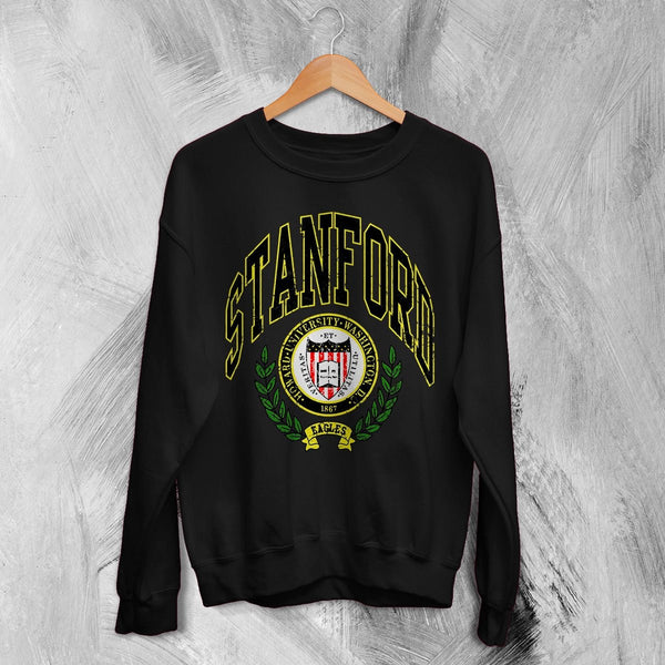 STANFORD University Sweatshirt National Universities Logo Shirt Stanford Merch - Black - WorldWideShirt