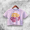 Stay Groovy Crop Top Stay Groovy Shirt Aesthetic Y2K Shirt - WorldWideShirt