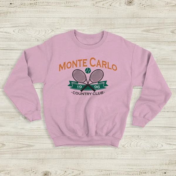 Tennis Sport Sweatshirt 1996 Monte Carlo Tennis Shirt County Club Merch - Light Pink - WorldWideShirt