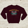 Tennis Sport Sweatshirt 1996 Monte Carlo Tennis Shirt County Club Merch - Red Maroon - WorldWideShirt