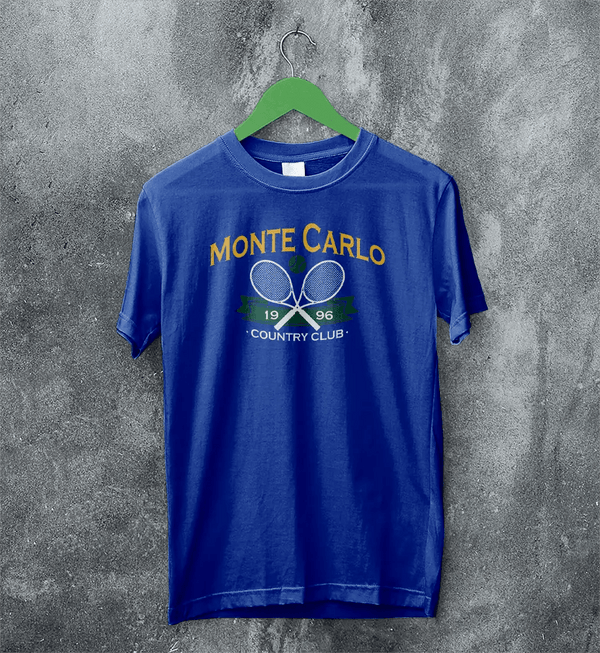 Tennis Sport T-shirt 1996 Monte Carlo Tennis Shirt County Club Merch - Royal Blue - WorldWideShirt