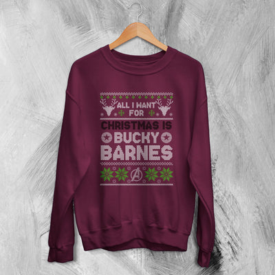 The Avengers Ugly Christmas Sweatshirt Bucky Barnes Sweater Gift For Christmas - WorldWideShirt