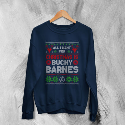 The Avengers Ugly Christmas Sweatshirt Bucky Barnes Sweater Gift For Christmas - WorldWideShirt