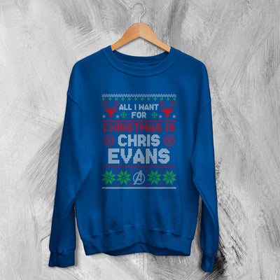 The Avengers Ugly Christmas Sweatshirt Chris Evans Sweater Gift For Christmas - WorldWideShirt