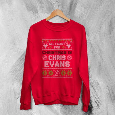 The Avengers Ugly Christmas Sweatshirt Chris Evans Sweater Gift For Christmas - WorldWideShirt