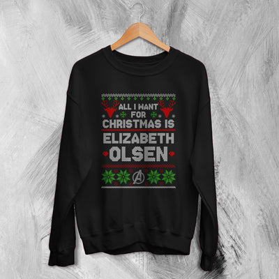 The Avengers Ugly Christmas Sweatshirt Elizabeth Olsen Sweater Gift For Christmas - WorldWideShirt