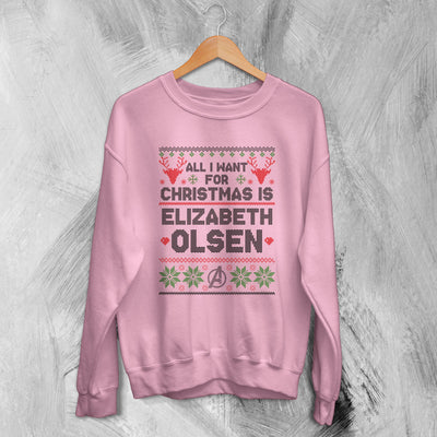 The Avengers Ugly Christmas Sweatshirt Elizabeth Olsen Sweater Gift For Christmas - WorldWideShirt