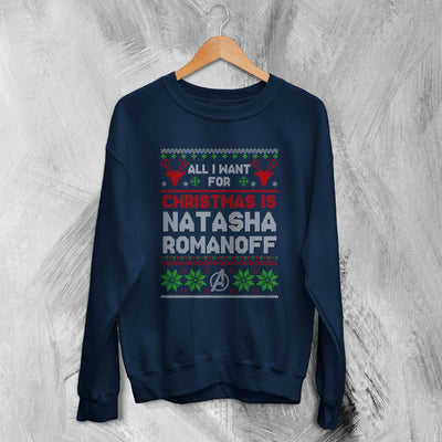 The Avengers Ugly Christmas Sweatshirt Natasha Romanoff Sweater Gift For Christmas - WorldWideShirt