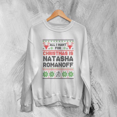 The Avengers Ugly Christmas Sweatshirt Natasha Romanoff Sweater Gift For Christmas - WorldWideShirt